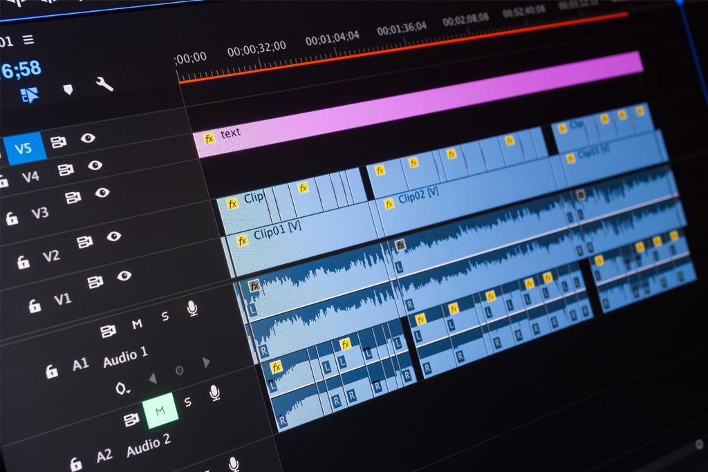 Videobearbeitung bei einem Computer