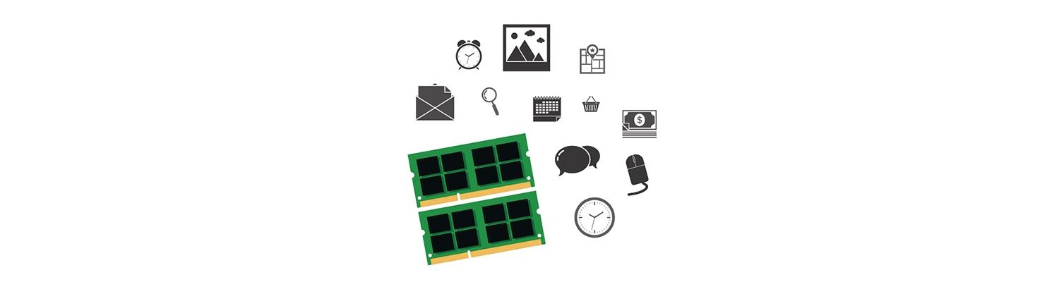 Computer-Teile und soziale Symbole