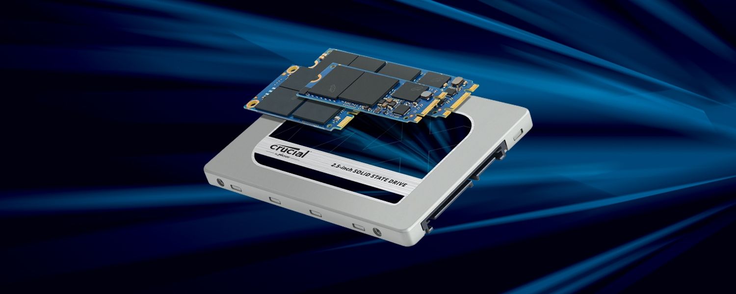 Crucial Solid State Drives in verschiedenen Bauformen