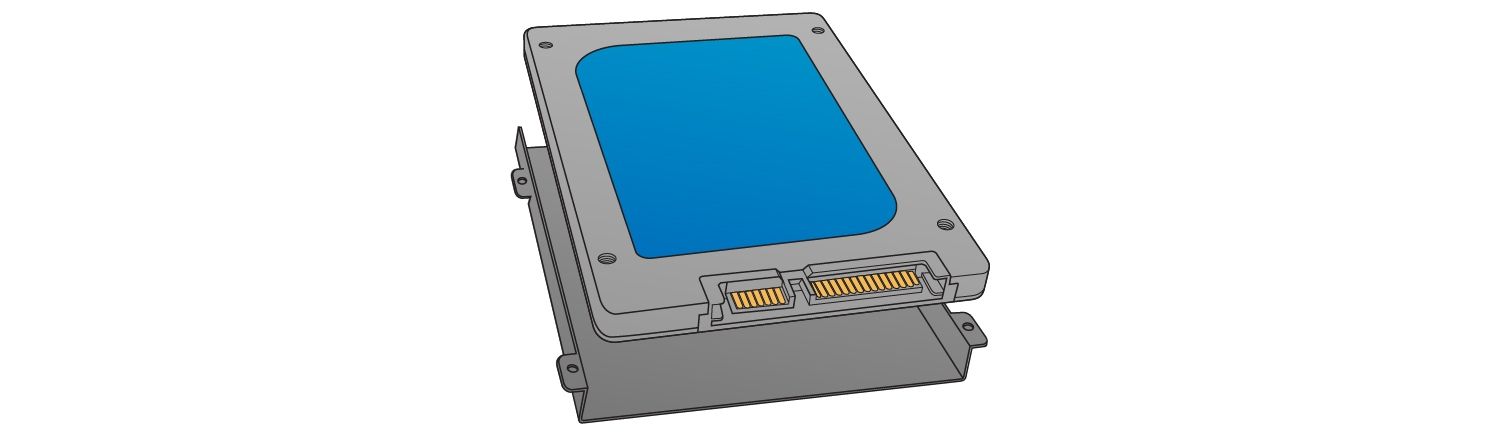 Suchen Sie den Speicherschacht, um die Solid State Drive zu installieren.