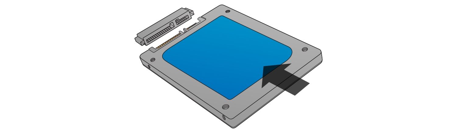 Beim Einsetzen Ihrer Solid State Drive sollten Sie keine Kraft aufwenden.