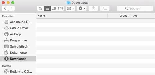 Download-Ordner eines Apple Mac Computers