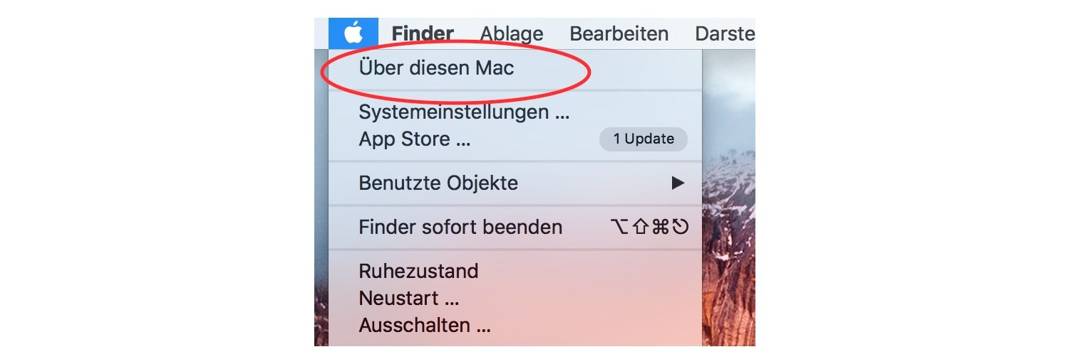 Informationen über einen Mac